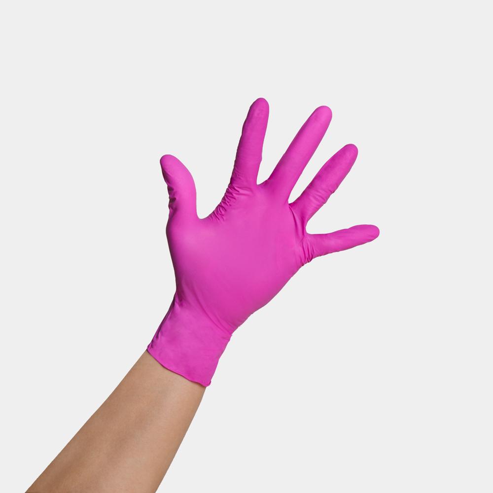 Jednorázové nitrilové rukavice ružové