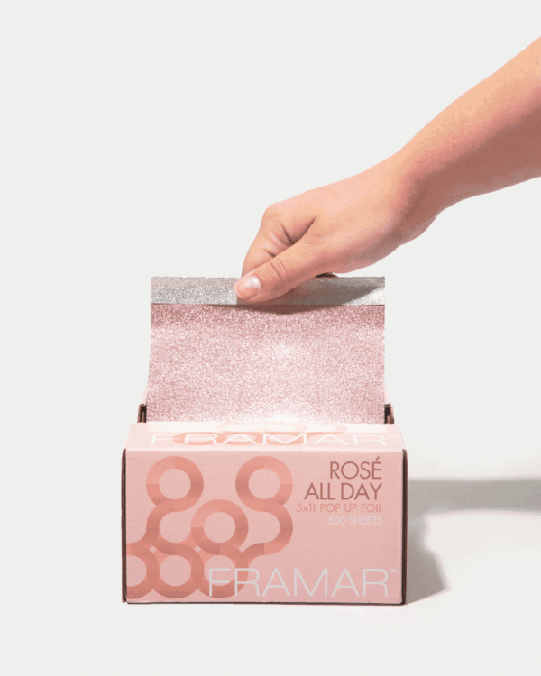 Predrezaný alobal s textúrou Ružový