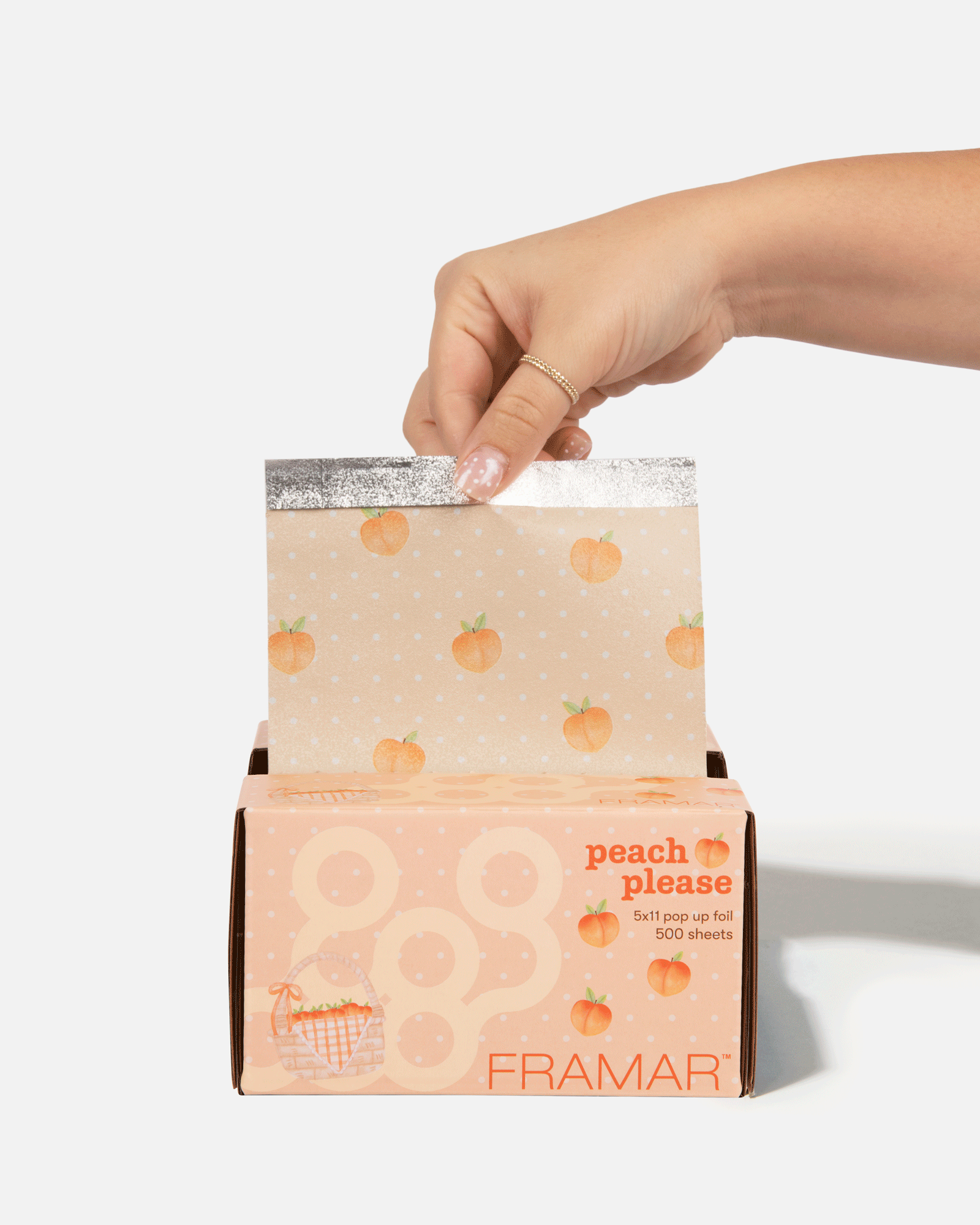 Predrezaný alobal s textúrou – Peach Please – Obrázok 2